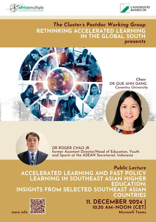 Invitation to the public lecture "Accelerated learning and Fast Policy Learning in Southeast Asian Higher Education: Insights from Selected Southeast Asian Countries"